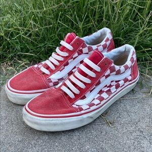 Vans Red Checkered Sneakers women’s  6.5 or men’s 5.0